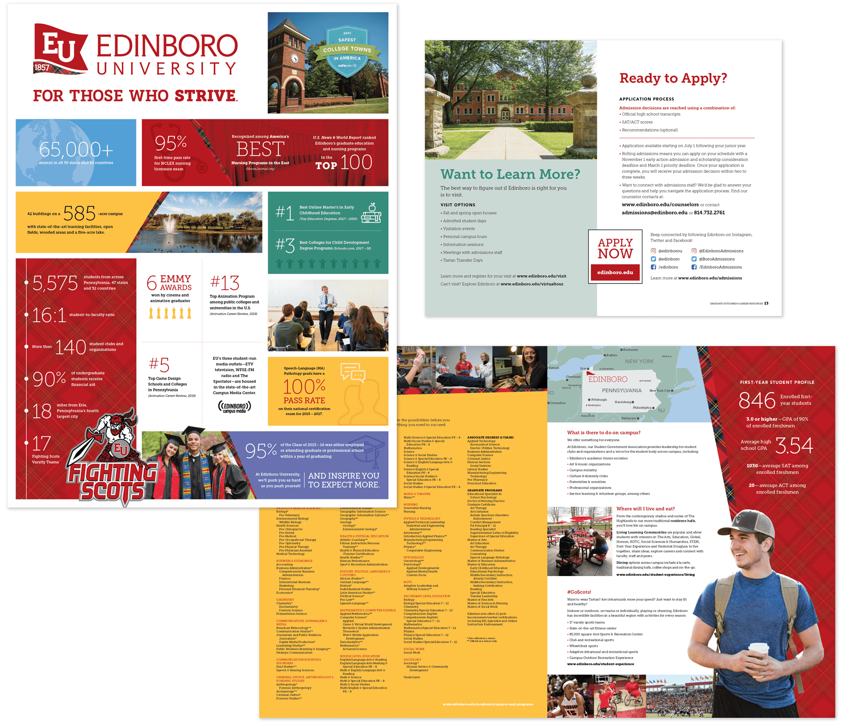 Edinboro Admissions Print Collateral