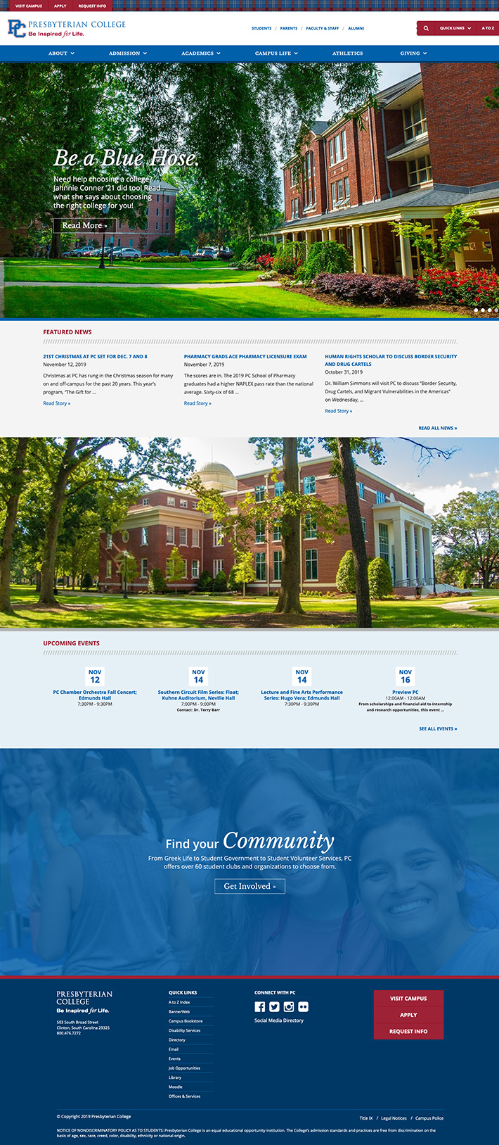 Presbyterian College Home Page